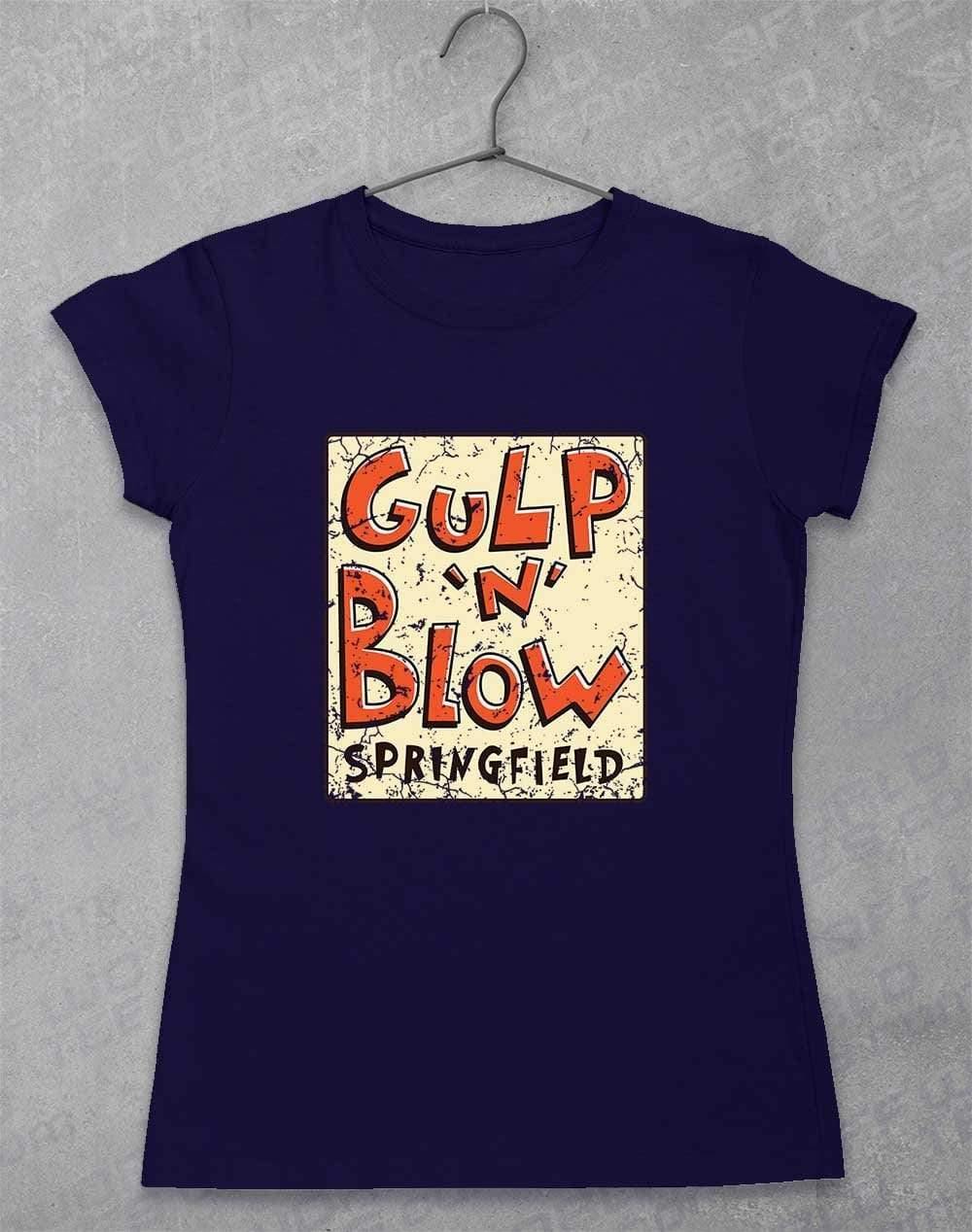 Gulp N Blow Womens T-Shirt 8-10 / Navy  - Off World Tees
