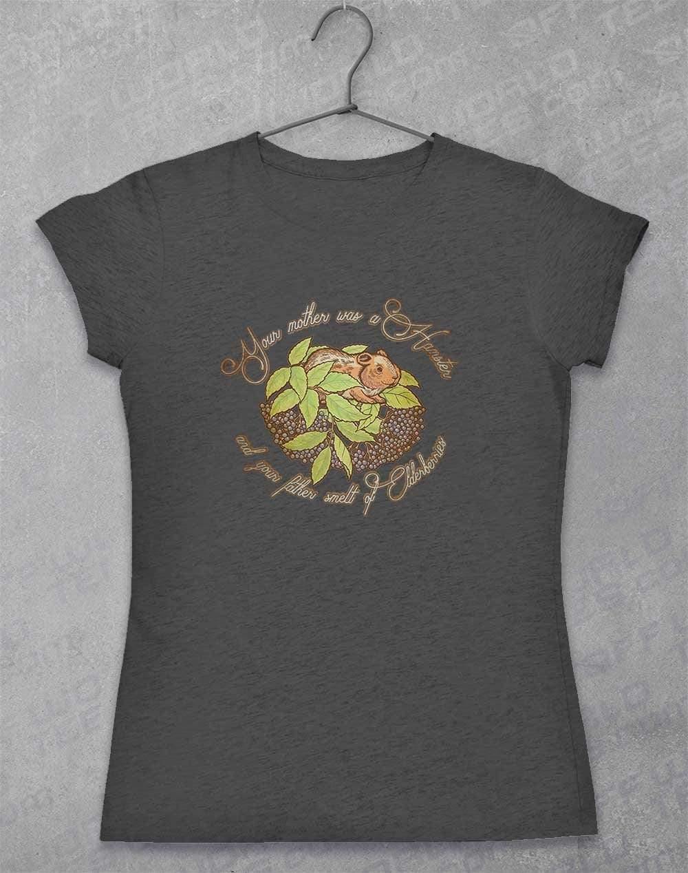 Hamster and Elderberries Womens T-Shirt 8-10 / Dark Heather  - Off World Tees