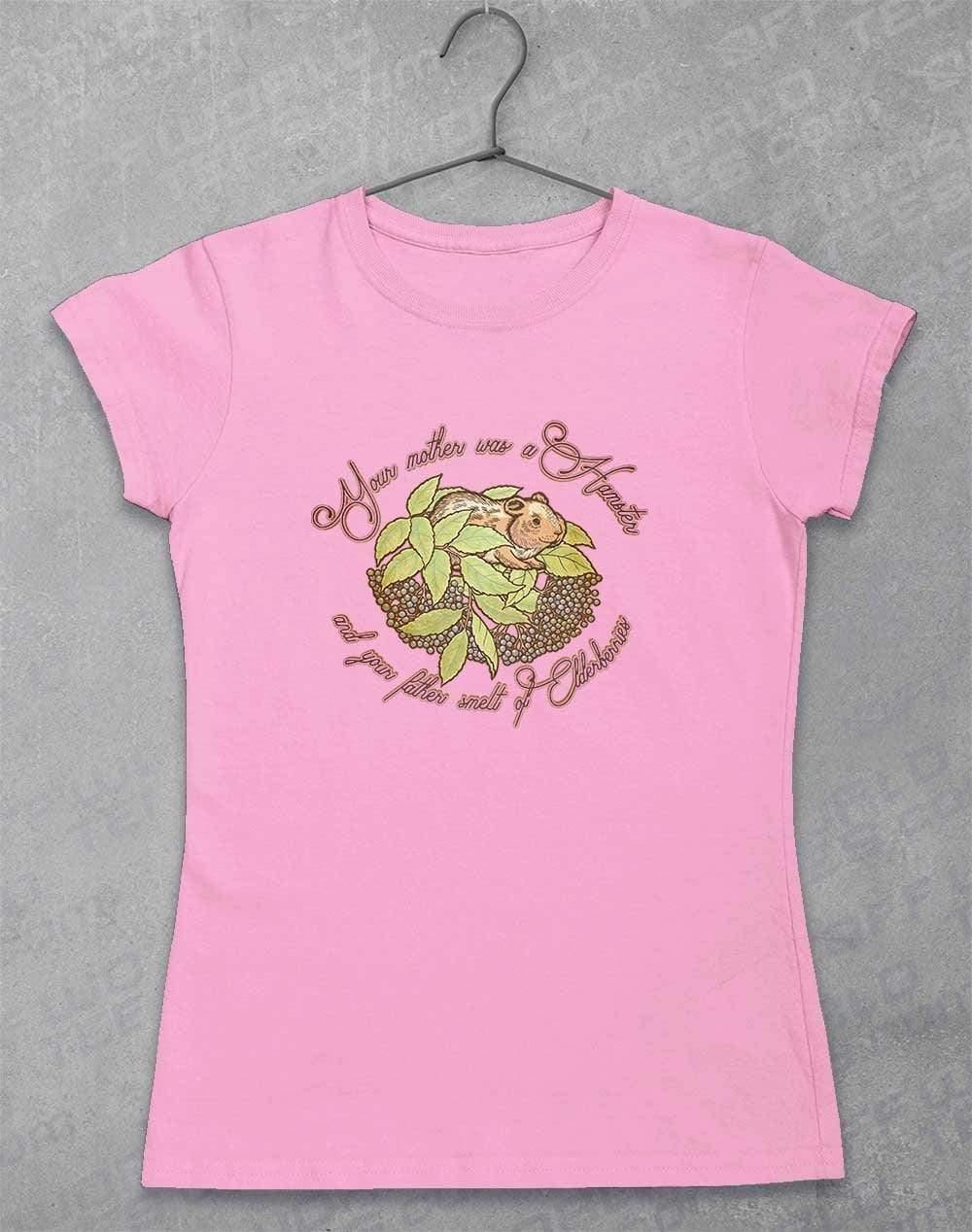 Hamster and Elderberries Womens T-Shirt 8-10 / Light Pink  - Off World Tees
