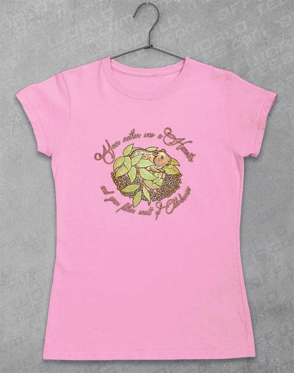 Hamster and Elderberries Womens T-Shirt 8-10 / Light Pink  - Off World Tees