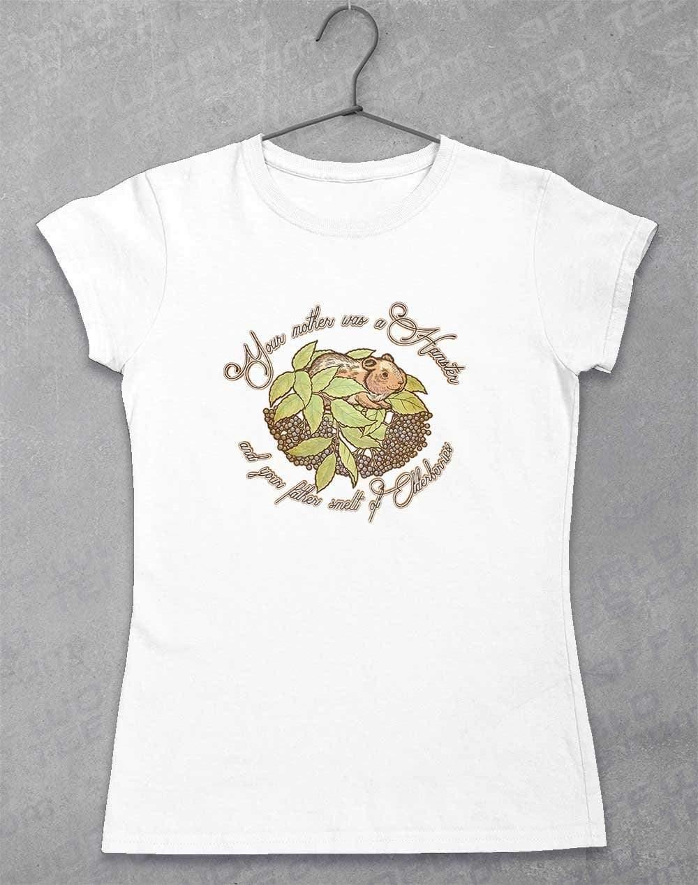 Hamster and Elderberries Womens T-Shirt 8-10 / White  - Off World Tees