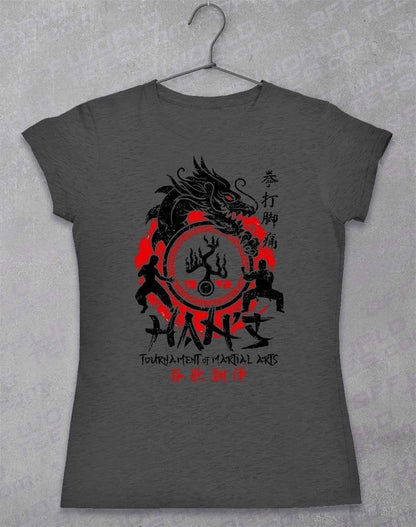 Han's Tournament of Martial Arts Women's T-Shirt 8-10 / Dark Heather  - Off World Tees