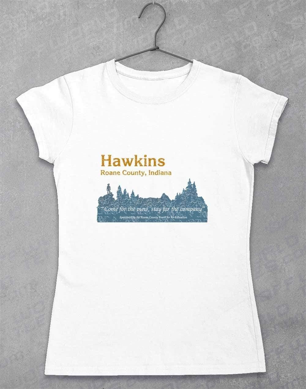 Hawkins Roane County Retro Women's T-Shirt 8-10 / White  - Off World Tees