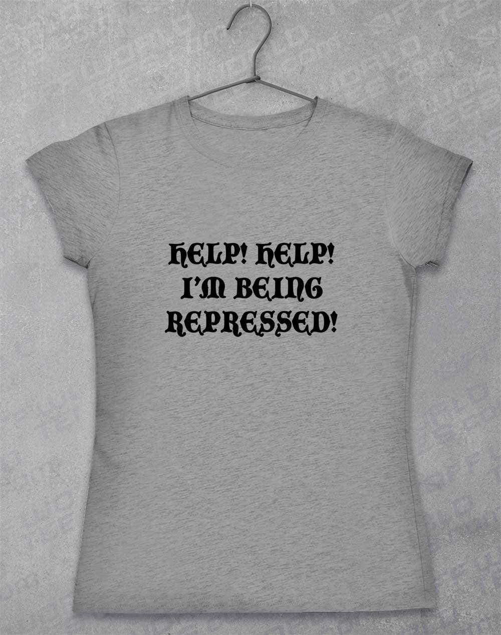 Help I'm Being Repressed Womens T-Shirt 8-10 / Sport Grey  - Off World Tees
