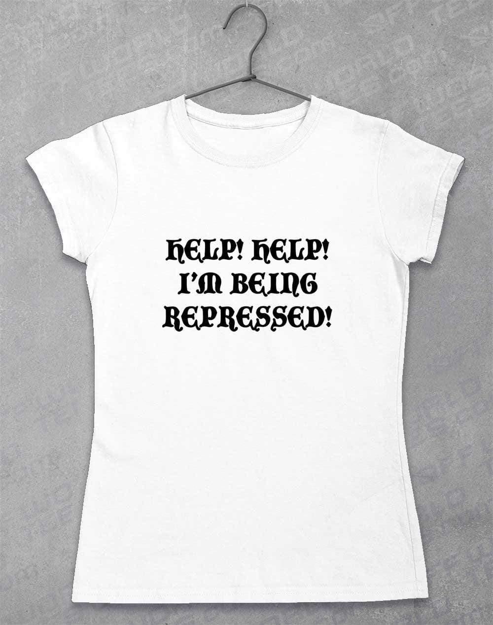 Help I'm Being Repressed Womens T-Shirt 8-10 / White  - Off World Tees