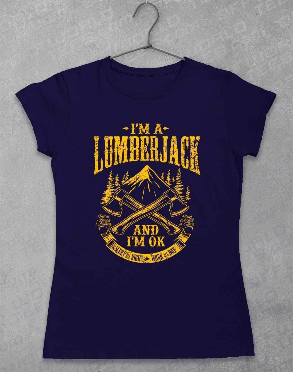 I'm a Lumberjack Womens T-Shirt 8-10 / Navy  - Off World Tees