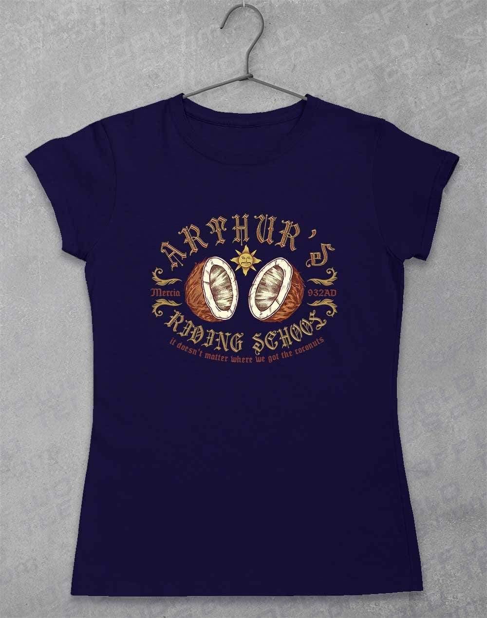 King Arthur's Riding School Womens T-Shirt 8-10 / Navy  - Off World Tees