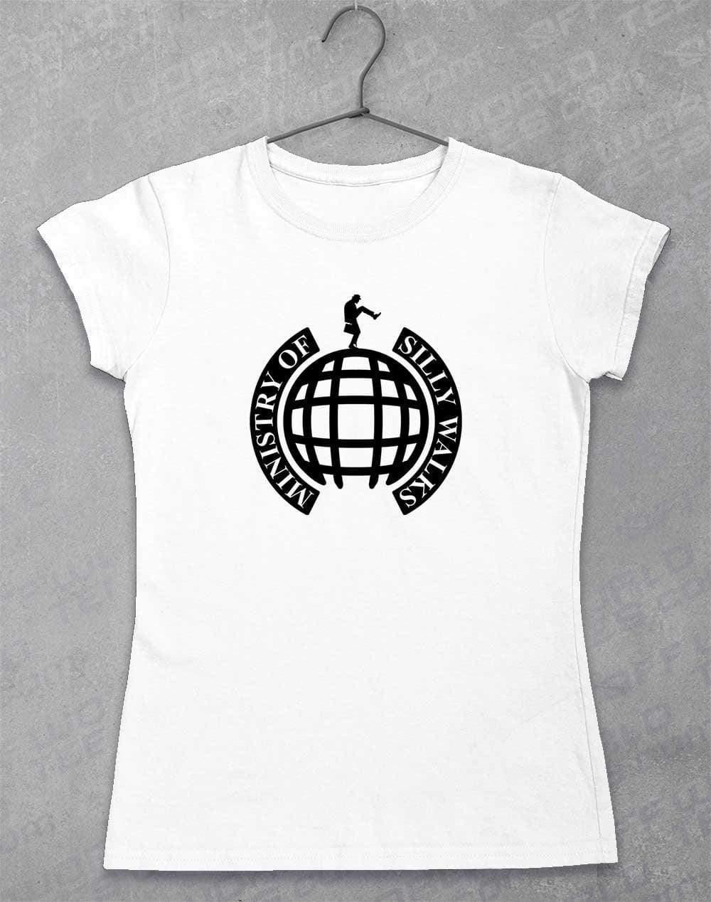 Ministry of Silly Walks Womens T-Shirt 8-10 / White  - Off World Tees