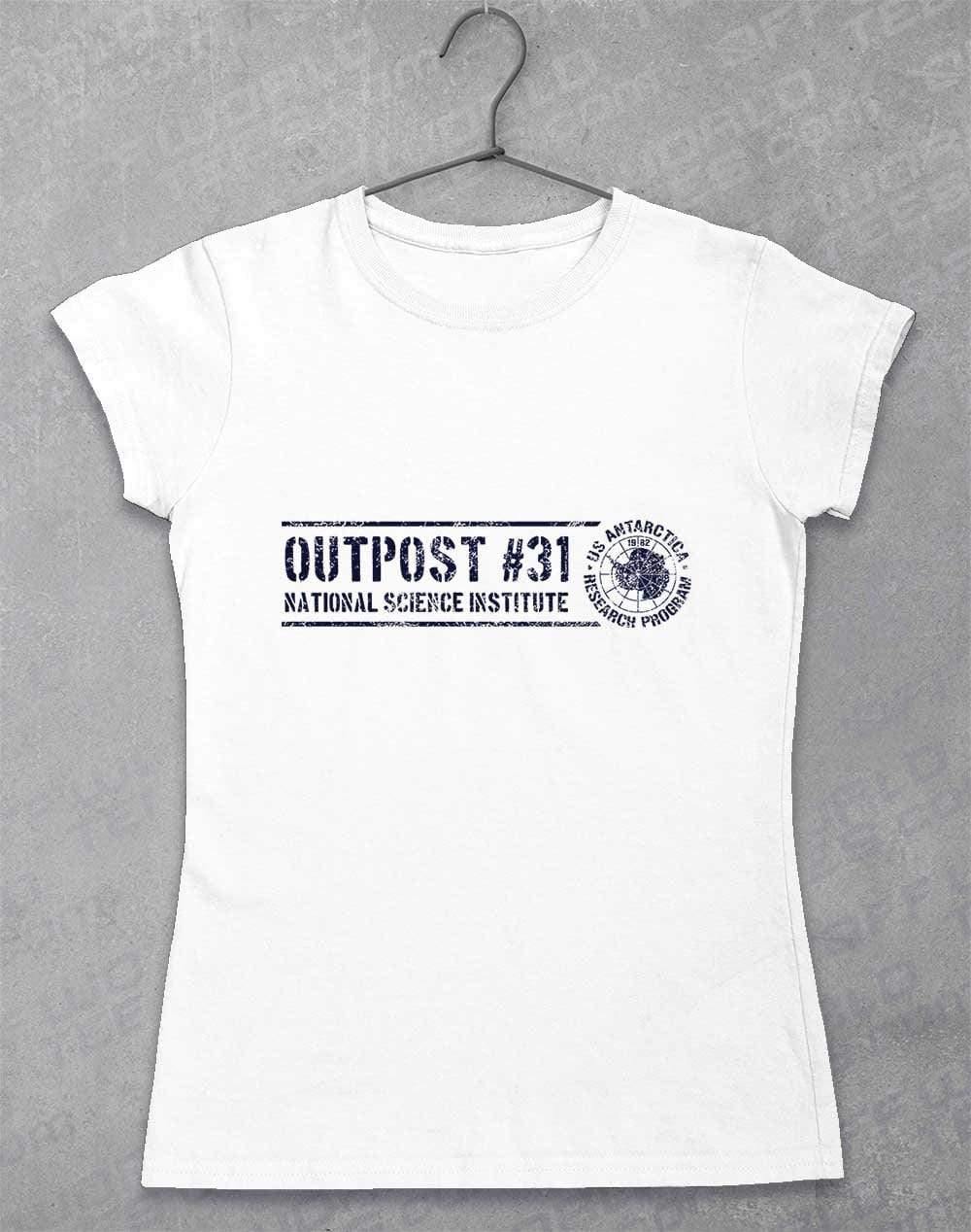 Outpost 31 Antarctica Womens T-Shirt 8-10 / White  - Off World Tees