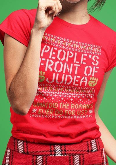 PFJ Festive Knitted-Look Women's T-Shirt  - Off World Tees