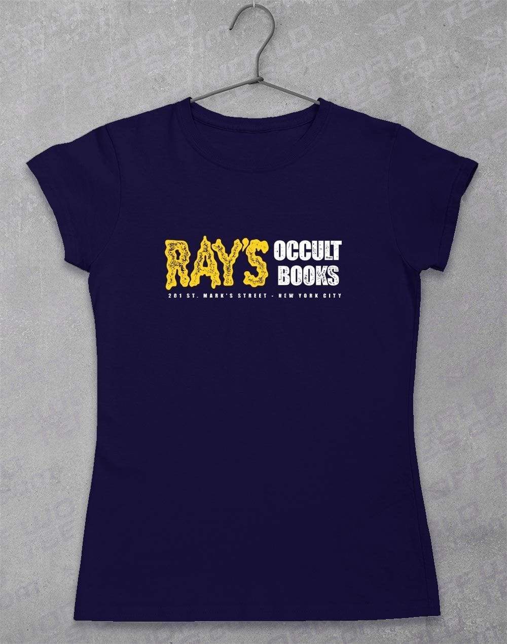 Ray's Occult Books Women's T-Shirt 8-10 / Navy  - Off World Tees
