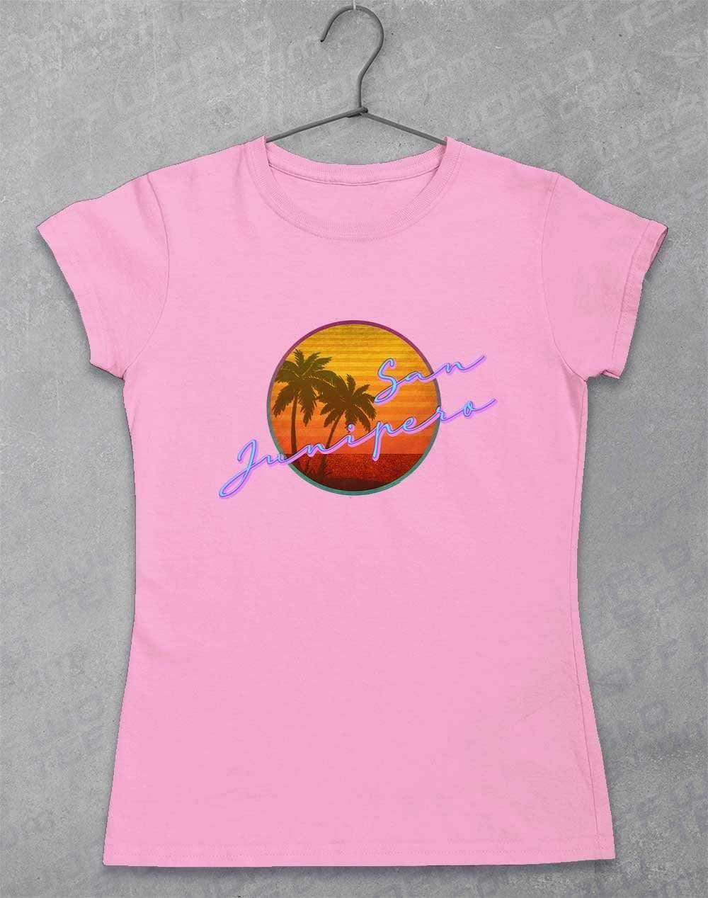San Junipero 80s Neon Womens T-Shirt 8-10 / Light Pink  - Off World Tees