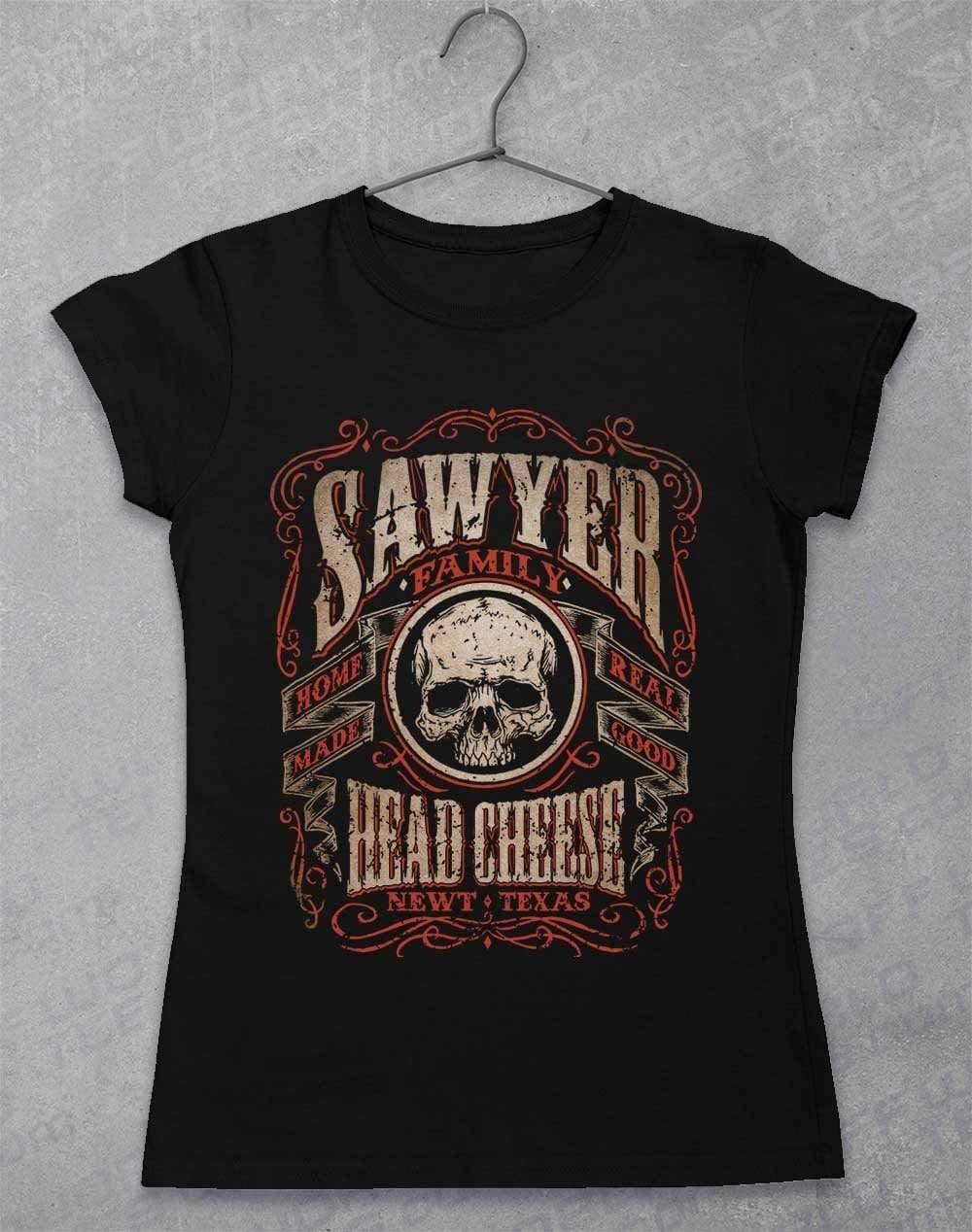 Sawyer Family Head Cheese Womens T-Shirt 8-10 / Black  - Off World Tees