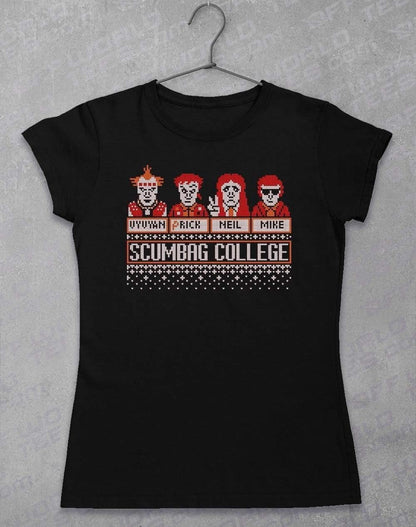 Scumbag College Festive Knitted-Look Women's T-Shirt 8-10 / Black  - Off World Tees