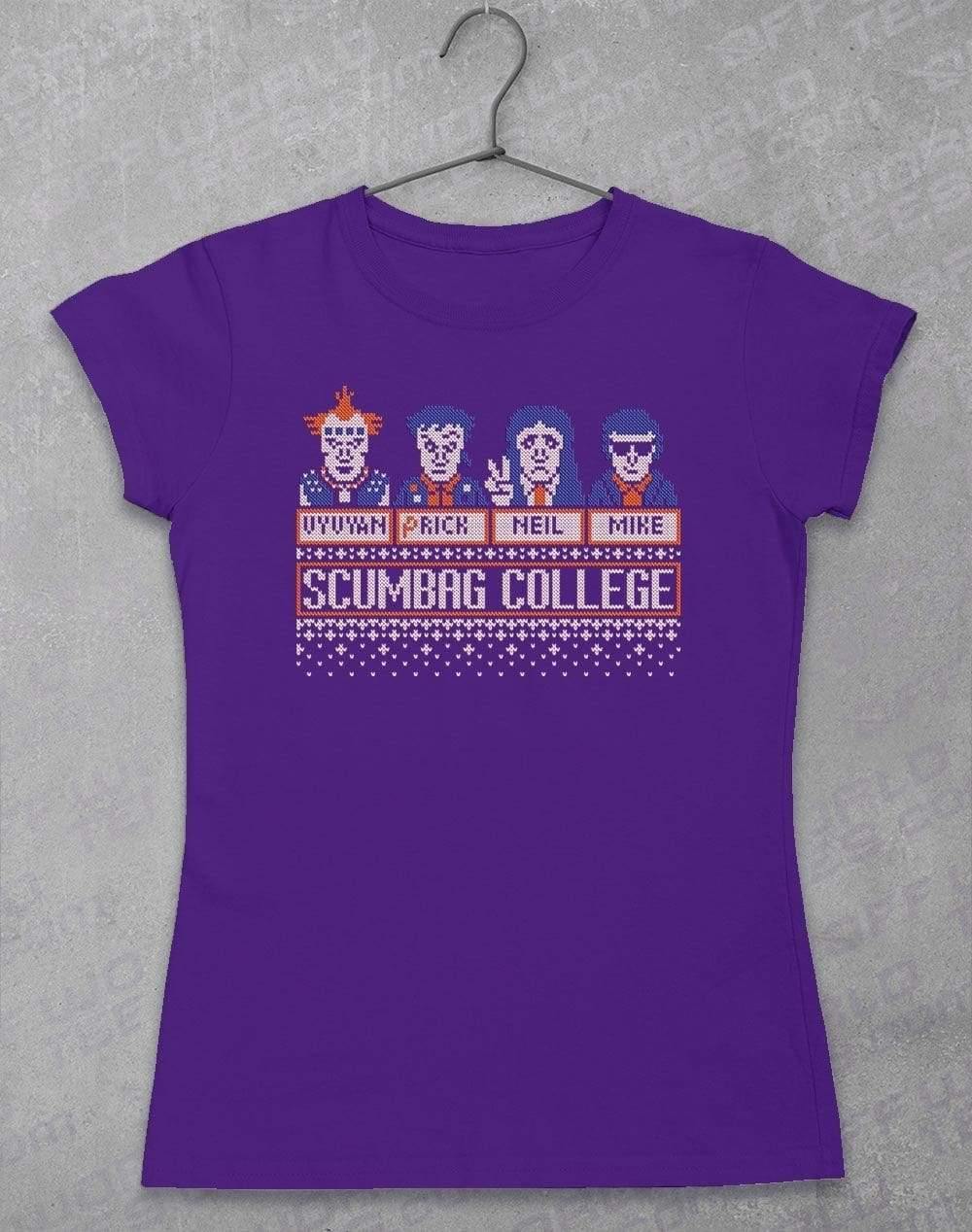 Scumbag College Festive Knitted-Look Women's T-Shirt 8-10 / Lilac  - Off World Tees