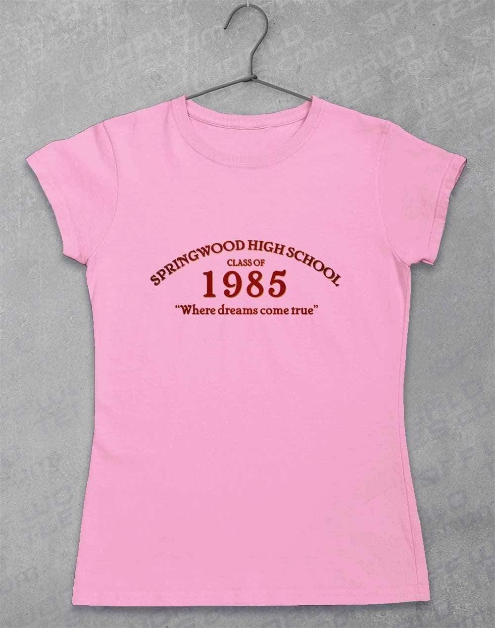 Springwood High School Womens T-Shirt 8-10 / Light Pink  - Off World Tees