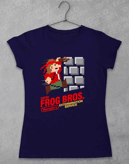 Super Frog Bros Womens T-Shirt 8-10 / Navy  - Off World Tees