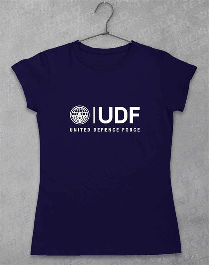 UDF United Defense Force Womens T-Shirt 8-10 / Navy  - Off World Tees