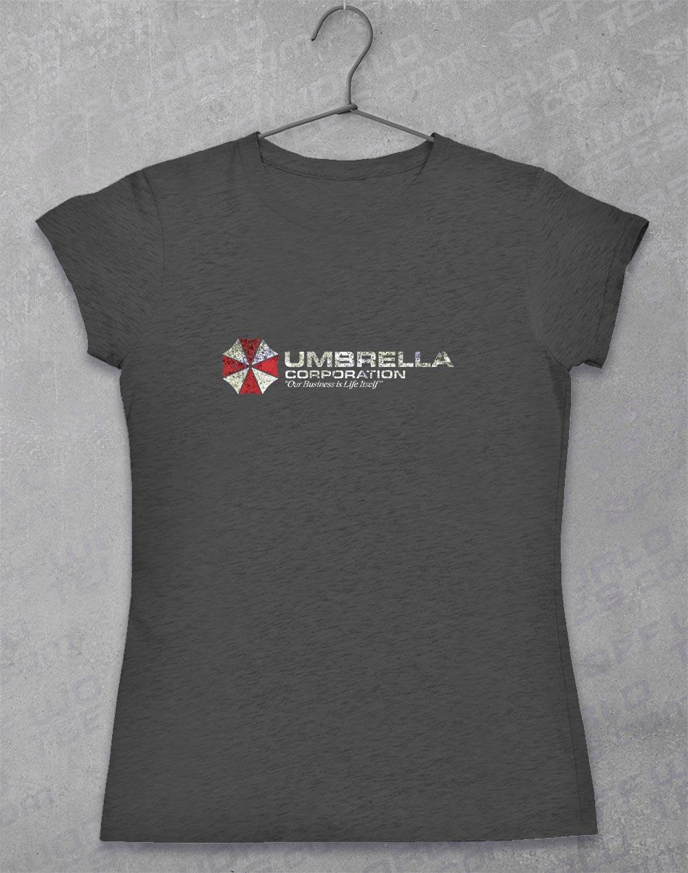 Umbrella Corporation - Women's T-Shirt 8-10 / Dark Heather  - Off World Tees