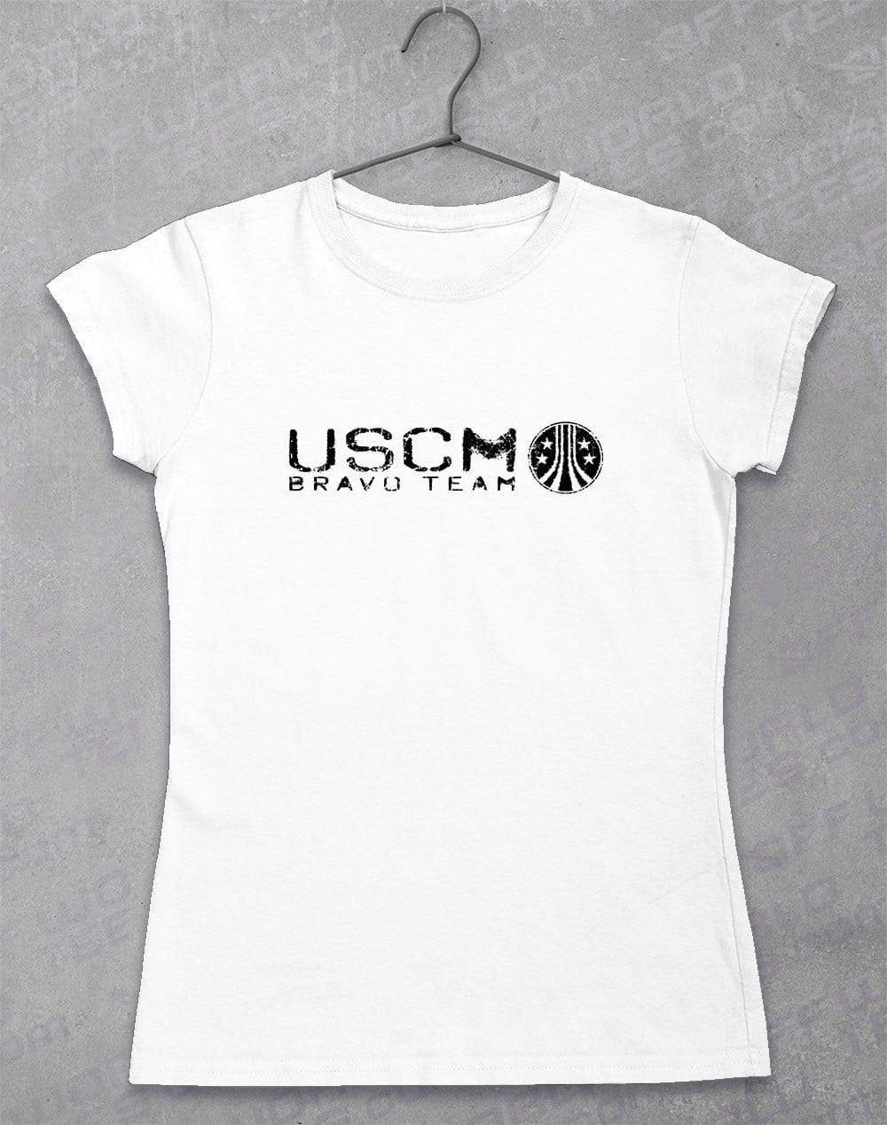 USCM Bravo Team Women's T-Shirt 8-10 / White  - Off World Tees