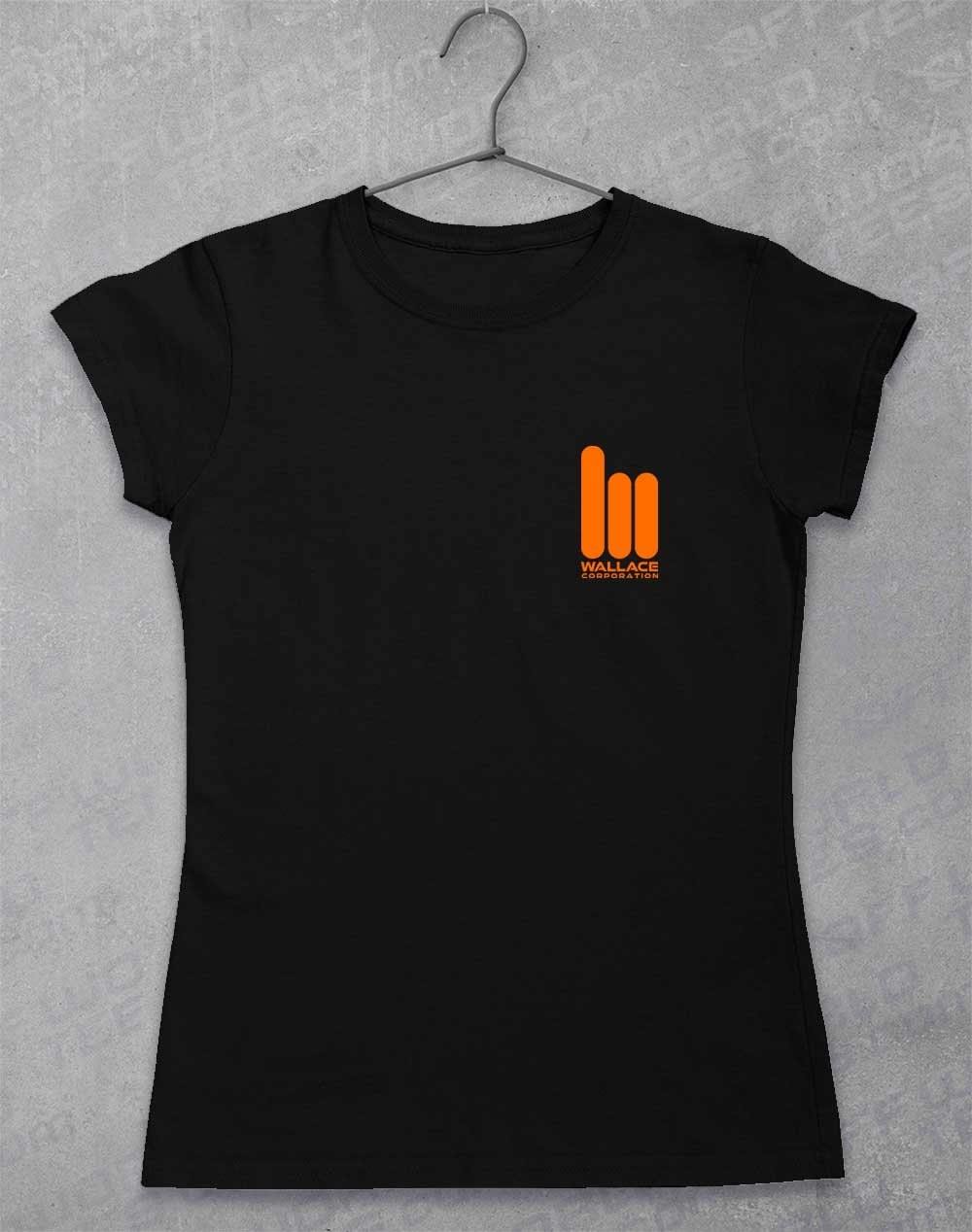 Wallace Corporation Pocket Logo Womens T-Shirt 8-10 / Black  - Off World Tees