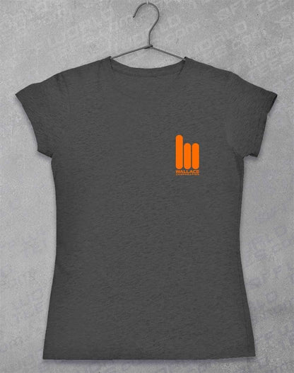 Wallace Corporation Pocket Logo Womens T-Shirt 8-10 / Dark Heather  - Off World Tees