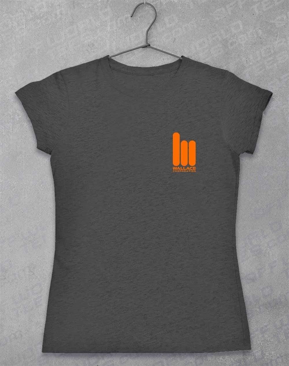 Wallace Corporation Pocket Logo Womens T-Shirt 8-10 / Dark Heather  - Off World Tees