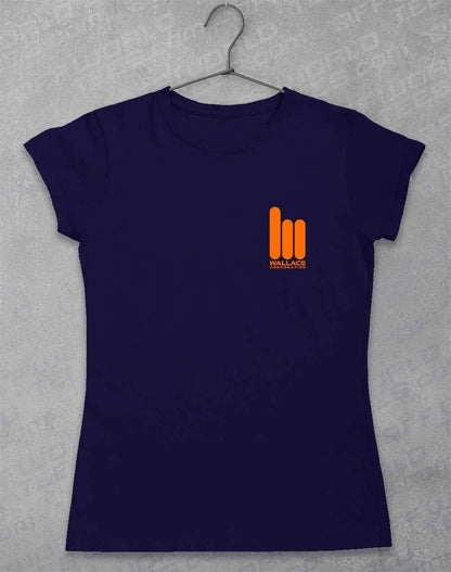 Wallace Corporation Pocket Logo Womens T-Shirt 8-10 / Navy  - Off World Tees