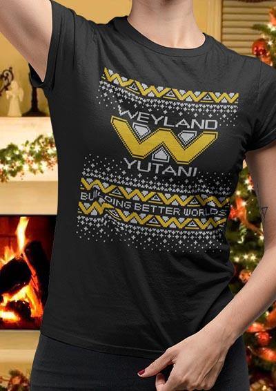 Weyland Yutani Festive Knitted-Look Women's T-Shirt  - Off World Tees