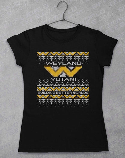 Weyland Yutani Festive Knitted-Look Women's T-Shirt 8-10 / Black  - Off World Tees
