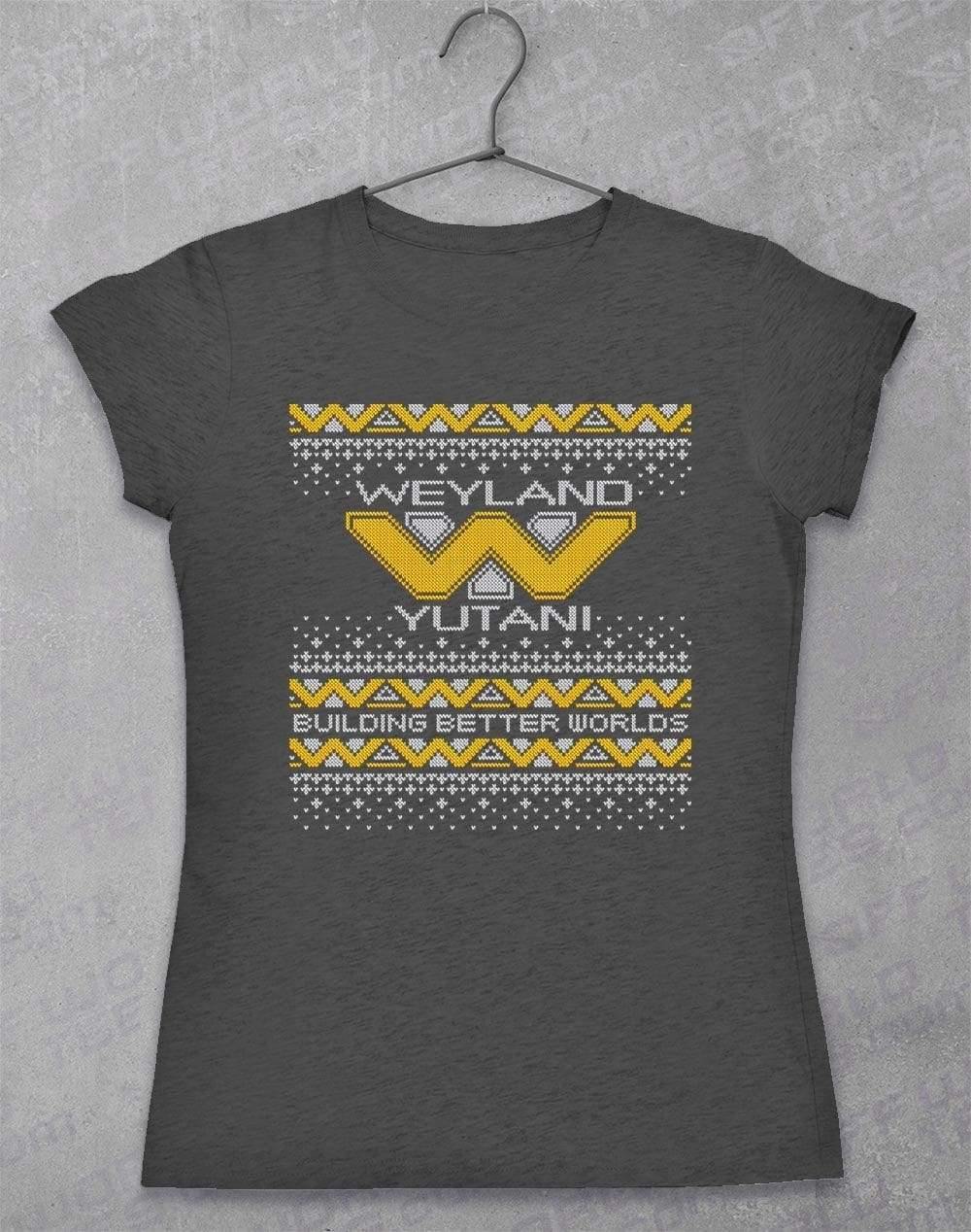 Weyland Yutani Festive Knitted-Look Women's T-Shirt 8-10 / Dark Heather  - Off World Tees