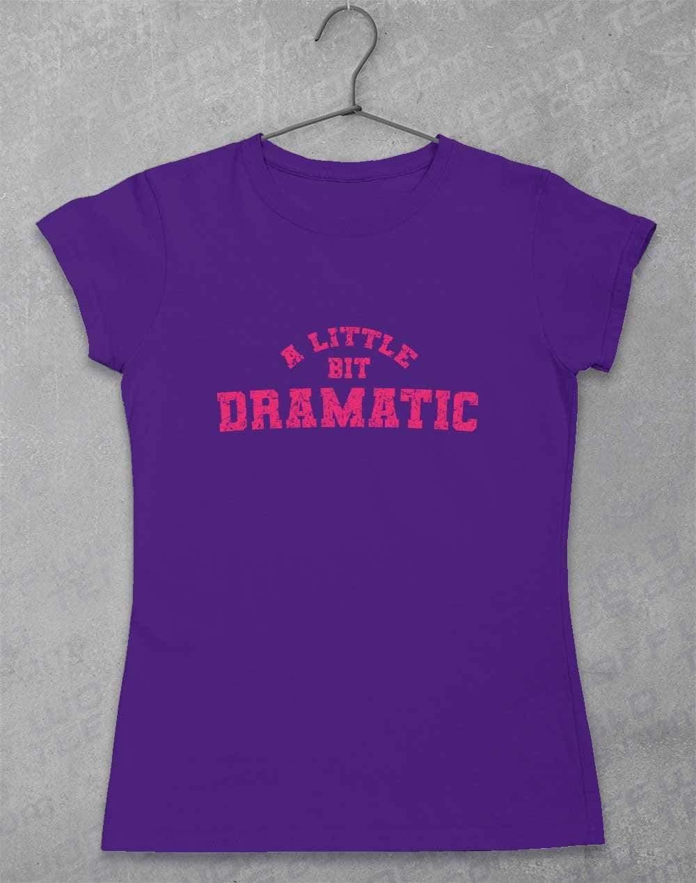 A Little Bit Dramatic Distressed Womens T-Shirt 8-10 / Lilac  - Off World Tees