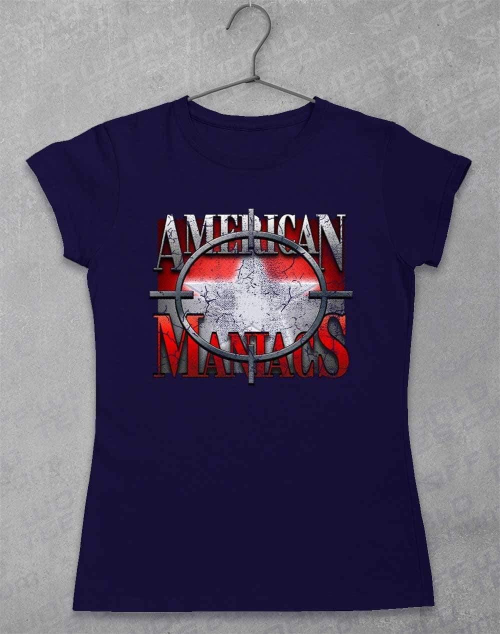 American Maniacs - Womens T-Shirt 8-10 / Navy  - Off World Tees