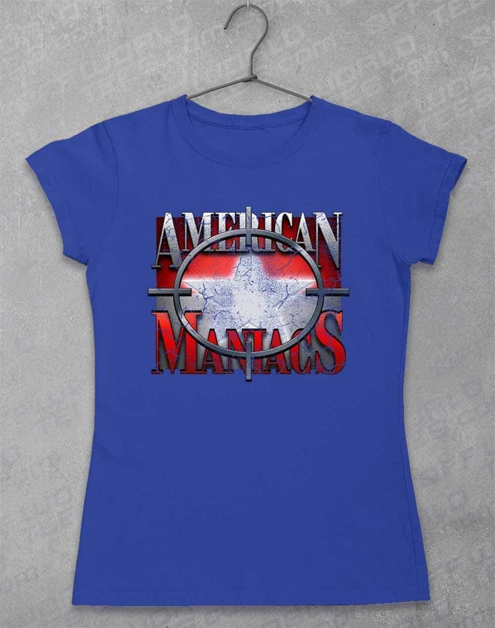 American Maniacs - Womens T-Shirt 8-10 / Royal  - Off World Tees