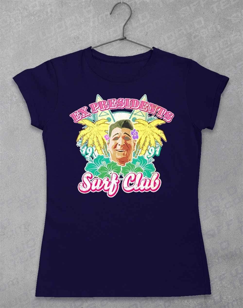 Ex Presidents Surf Club Womens T-Shirt 8-10 / Navy  - Off World Tees