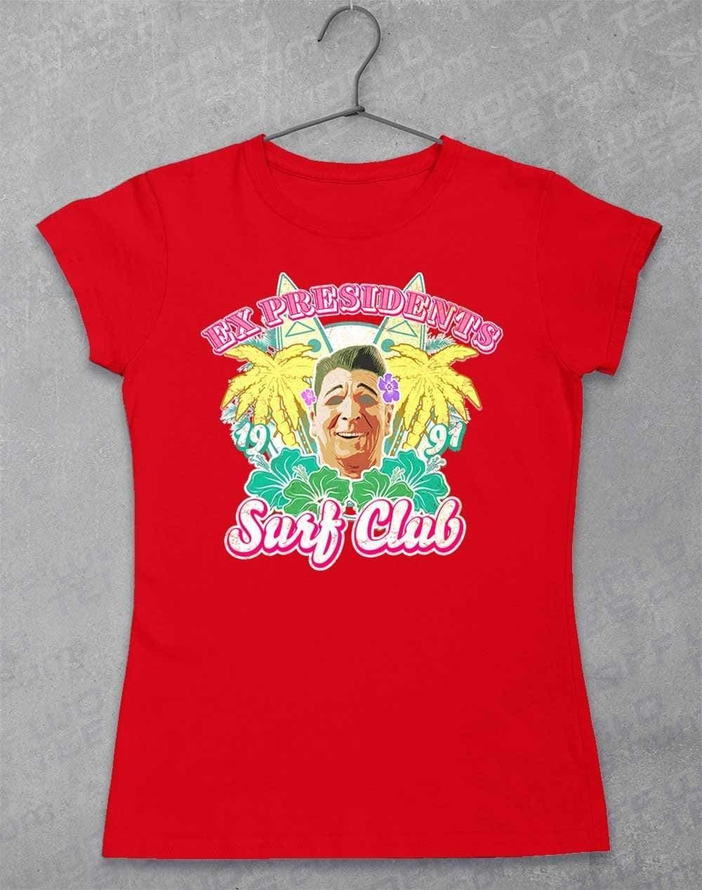 Ex Presidents Surf Club Womens T-Shirt 8-10 / Red  - Off World Tees