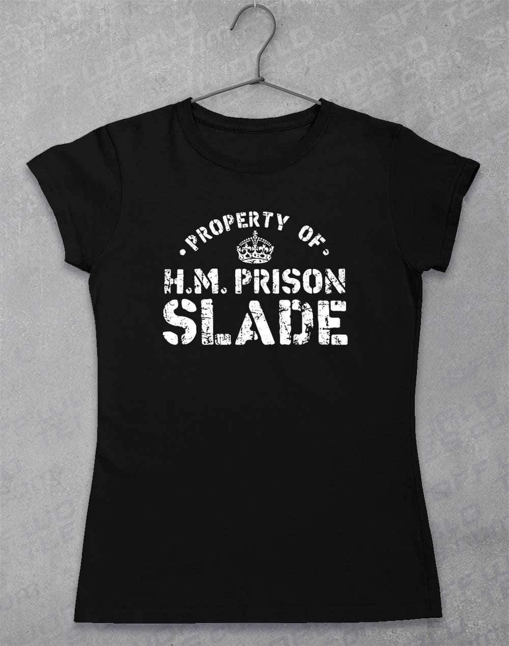 HM Prison Slade Womens T-Shirt 8-10 / Black  - Off World Tees
