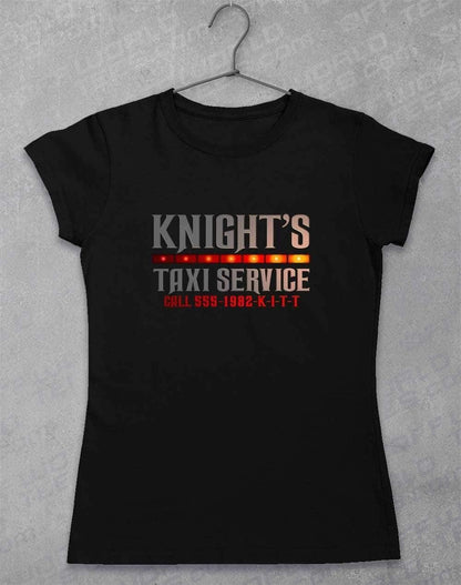Knight's Taxi Sevice Womens T-Shirt 8-10 / Black  - Off World Tees