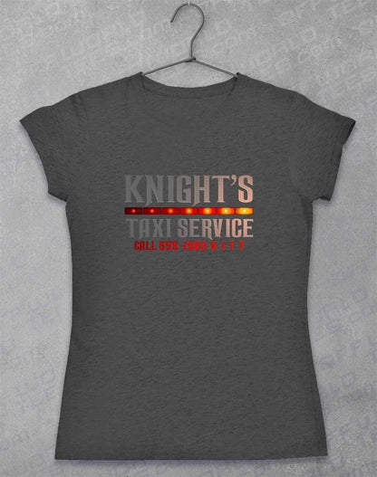 Knight's Taxi Sevice Womens T-Shirt 8-10 / Dark Heather  - Off World Tees