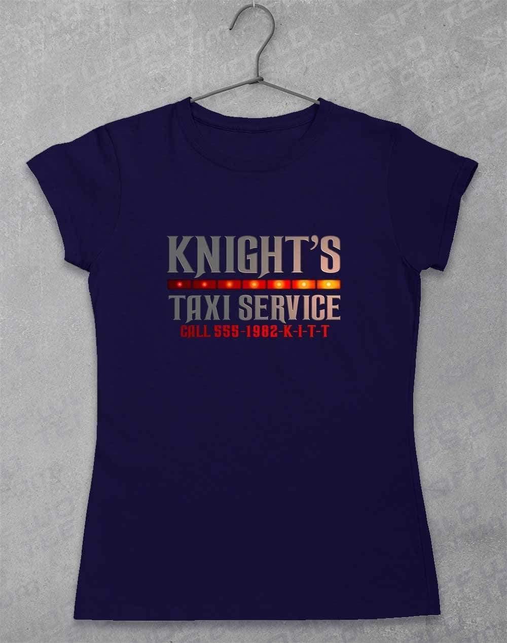 Knight's Taxi Sevice Womens T-Shirt 8-10 / Navy  - Off World Tees