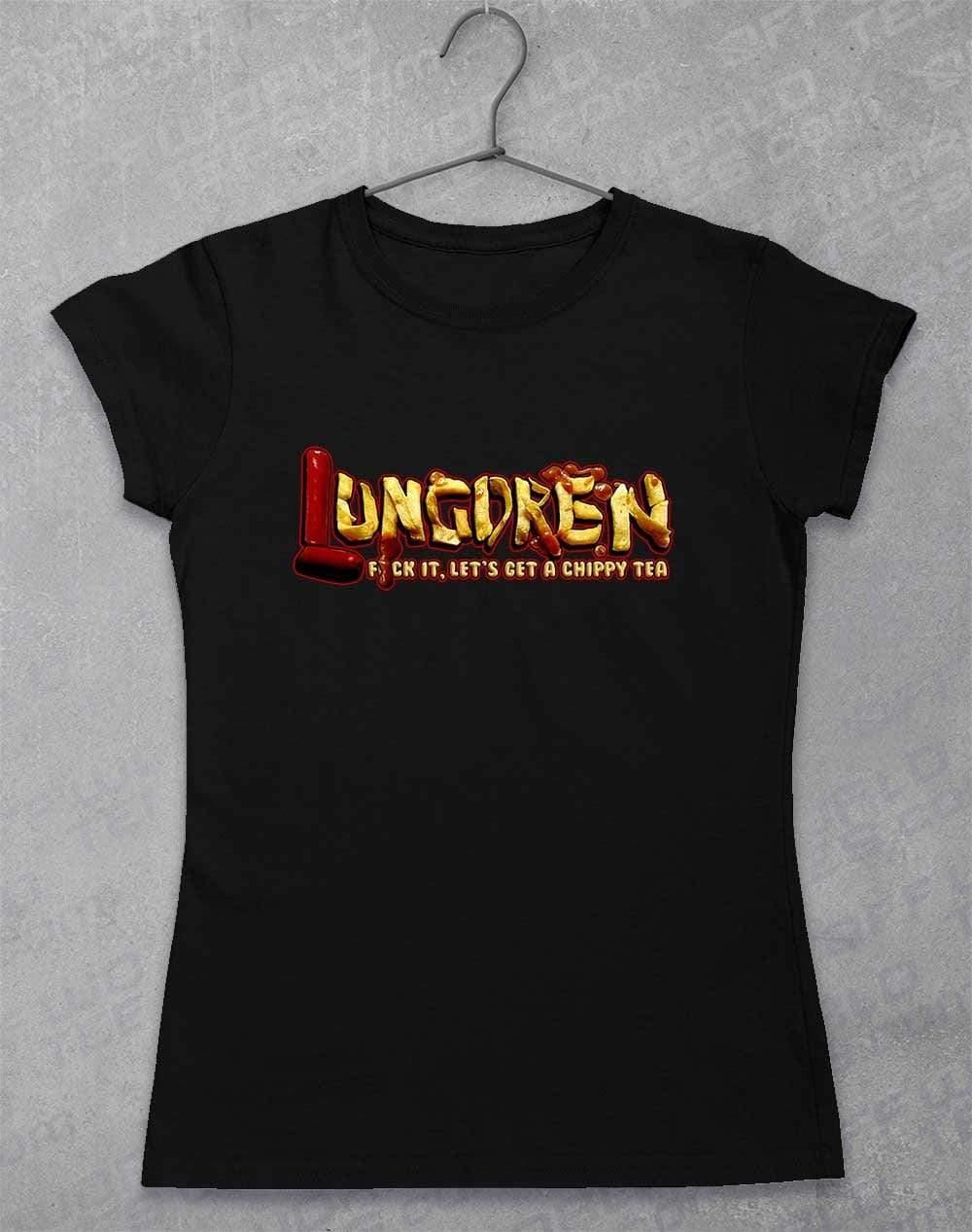 LUNGDREN Chippy Tea - Womens T-Shirt 8-10 / Black  - Off World Tees