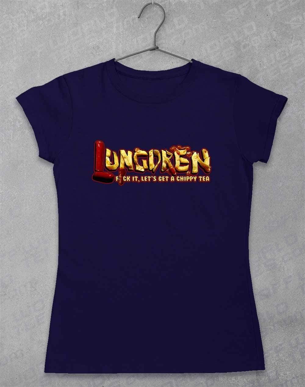 LUNGDREN Chippy Tea - Womens T-Shirt 8-10 / Navy  - Off World Tees