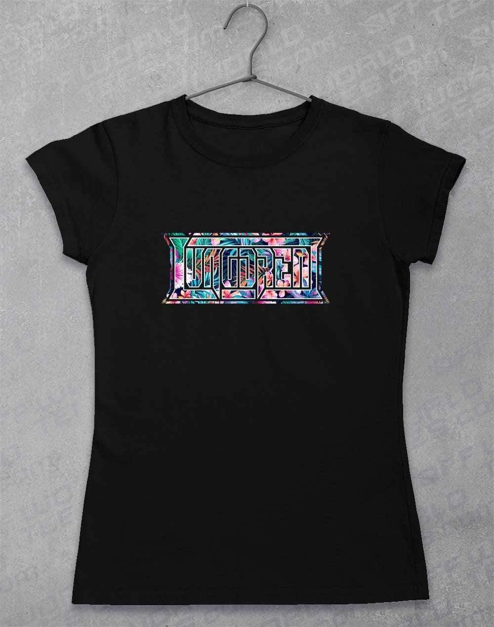 LUNGDREN Hawaiian Logo - Womens T-Shirt 8-10 / Black  - Off World Tees