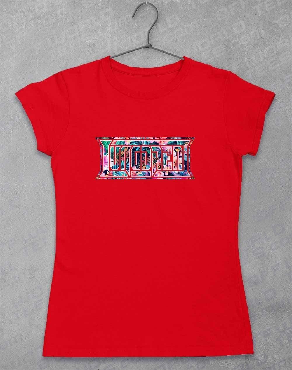 LUNGDREN Hawaiian Logo - Womens T-Shirt 8-10 / Red  - Off World Tees