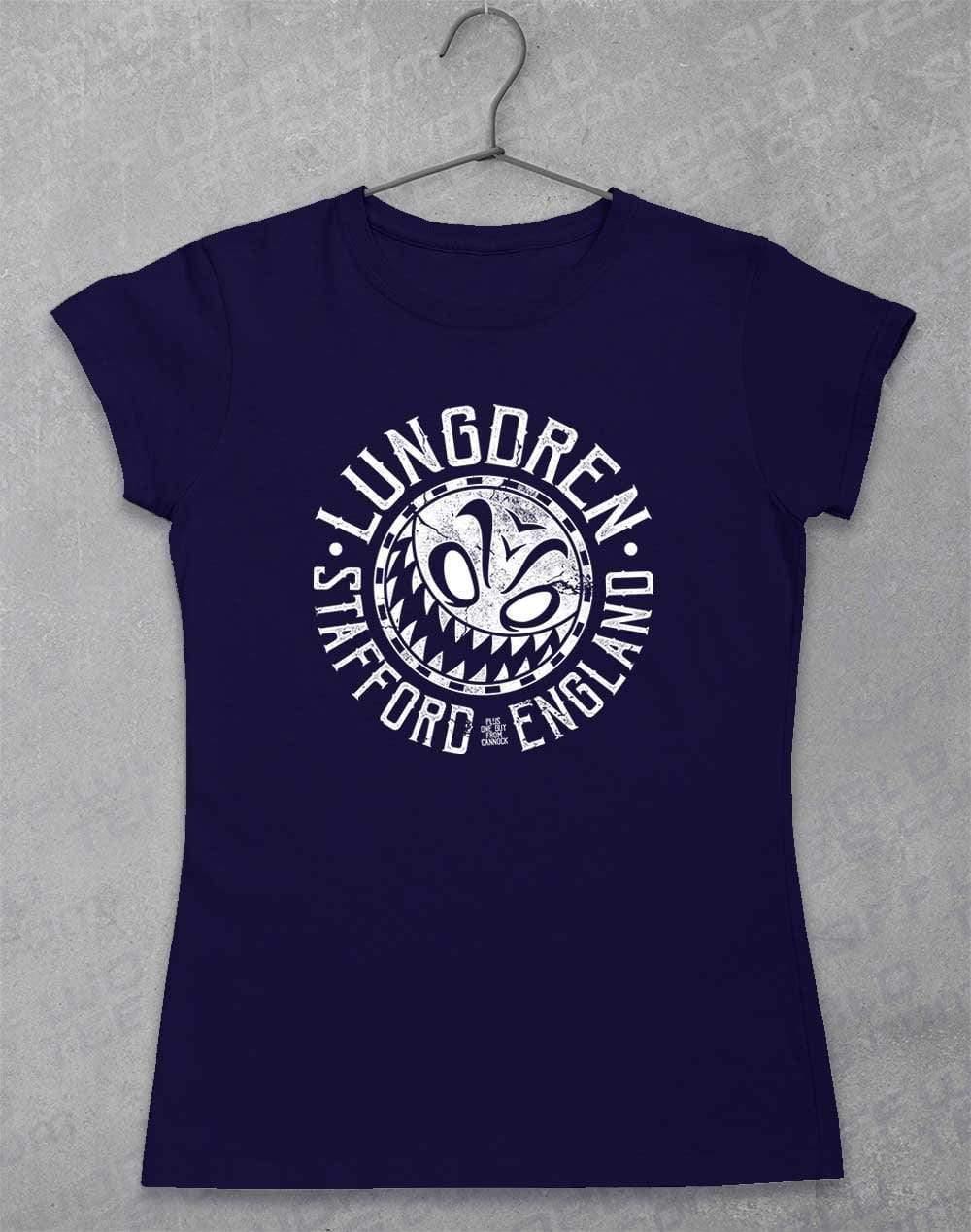 LUNGDREN Stafford Smiley - Womens T-Shirt 8-10 / Navy  - Off World Tees