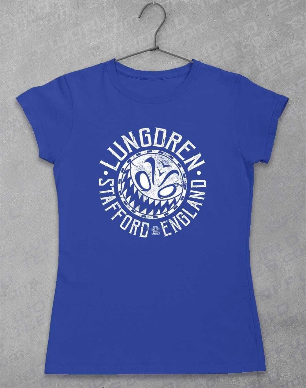 LUNGDREN Stafford Smiley - Womens T-Shirt 8-10 / Royal  - Off World Tees