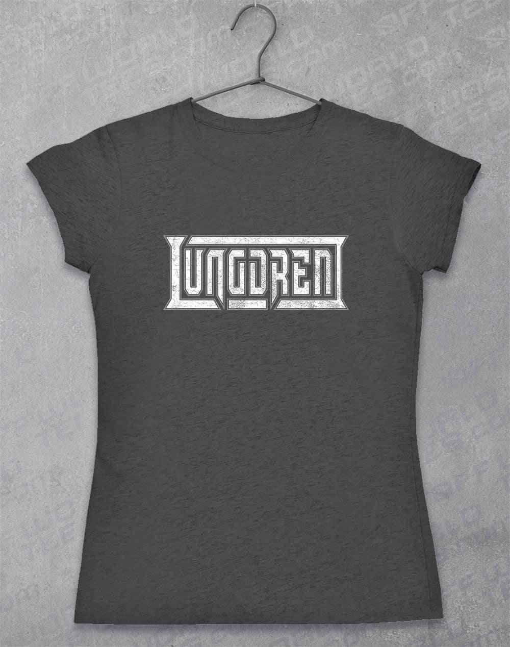 LUNGDREN Vintage Logo - Womens T-Shirt 8-10 / Dark Heather  - Off World Tees