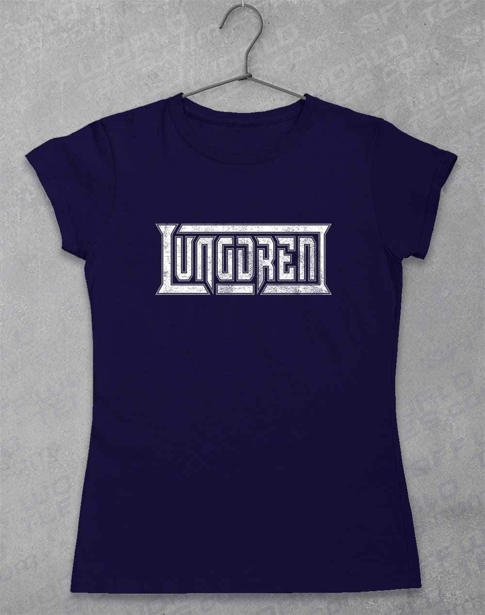 LUNGDREN Vintage Logo - Womens T-Shirt 8-10 / Navy  - Off World Tees