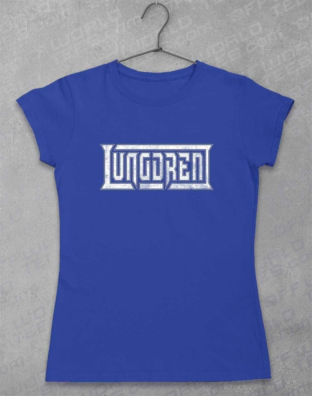 LUNGDREN Vintage Logo - Womens T-Shirt 8-10 / Royal  - Off World Tees