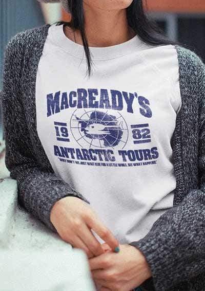 MacReady's Antarctic Tours 1982 Womens T-Shirt  - Off World Tees